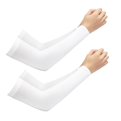 2 paia polsino braccio donna uomo unisex seta ghiaccio manica di protezione solare per sport running golf ciclismo