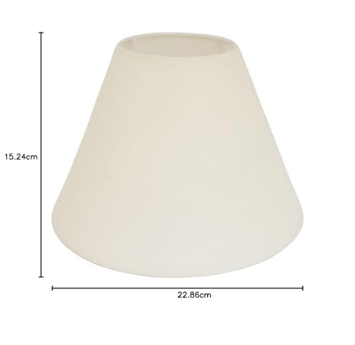 9" Coolie Ceiling Table Lamp Shade Black Cream Lt Blue Lt Green Navy Peach Red - Main Colour: White - Image 6