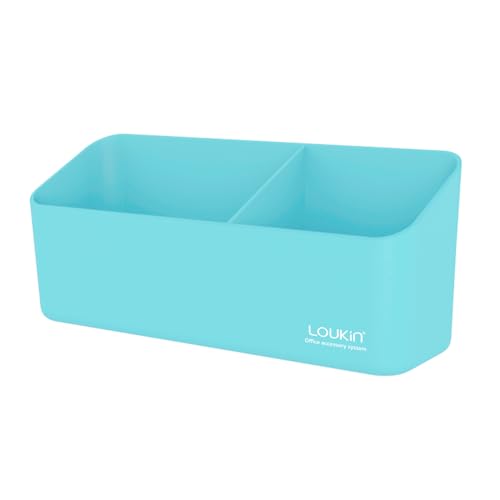 loukin Magnetic & Adhesive Marker Holder, Whiteboard Accessory Tray Skyblue