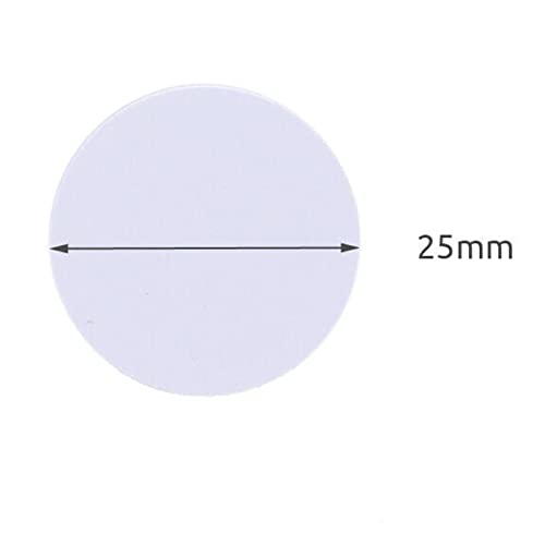 Waizmann.IDeaS® 10x RFID Tag 125Khz COIN 25mm Ø PVC Transponder Wasserdicht Selbstklebend (nicht beschreibbar nur lesen)
