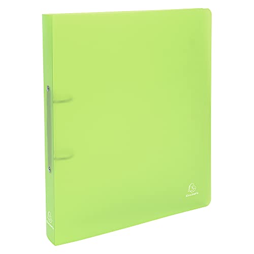 Exacompta - 54363E - Confezione da 5 Raccoglitori Chromaline - 2 Anelli Tondi 30 mm - Dorso 40 mm - Polipropilene Traslucido 0.7 mm - F.to Esterno 26.8x32 cm per A4 Maxi - Colore: Verde