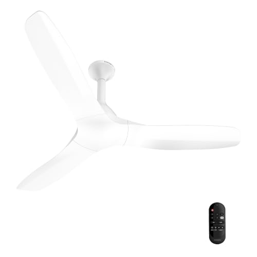 Image of Crompton Silent Pro Fluido Wave 1200mm iOT BLDC Ceiling Fan | Luxury Design | Wi-Fi, Bluetooth & Remote | Alexa & Ok Google | Fine Speed Tuning | Low Noise | 4 Year Brand Warranty | Snow White