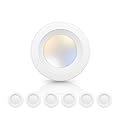 ECOELER 4 Inch 5CCT LED Recessed Lighting, Dimmable, IC & Damp Rated, 10.5W, 950LM Can Lights, 2700K/3000K/4000K/5000K/6000K Selectable Downlight, Retrofit Installation - ETL & FCC Listed, 6 Pack