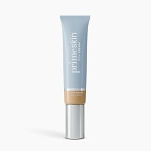 Prime Prometics PrimeSkin CC+ Cream for Mature Women – Liquid-to-Powder Foundation – Blurs Pores & Covers Age Spots – Crease-Free, Hydrating & Soft-Matte Finish for Sensitive Skin (Golden Medium)