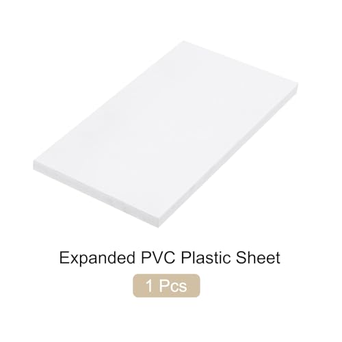Image of Expanded PVC Plastic Sheet 1 /2 inch Thick, 6 inchx12 inch Lightweight Rigid Foam Sheet, [for Crafts Signage Displays Digital Screen Printing] - White / 1 Pcs