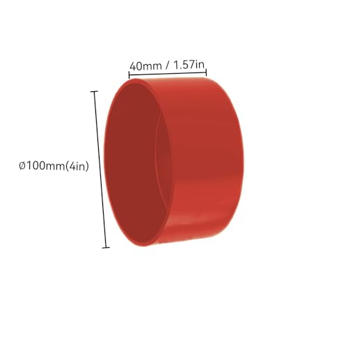 Image of 4Pcs Rubber End Caps ID 100mm (4 inch) Red Flexible Protective Caps Soft Elastic Dustproof Cover for Rod Tube Screw Bolt