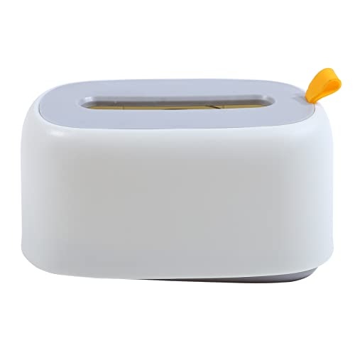 XGGLH Soporte dispensador de toallitas húmedas montado en la pared Caja de pañuelos húmedos Caja de toallitas para bebés Caja de almacenamiento de servilletas Caja de papel de seda húmeda, Blanco Gris