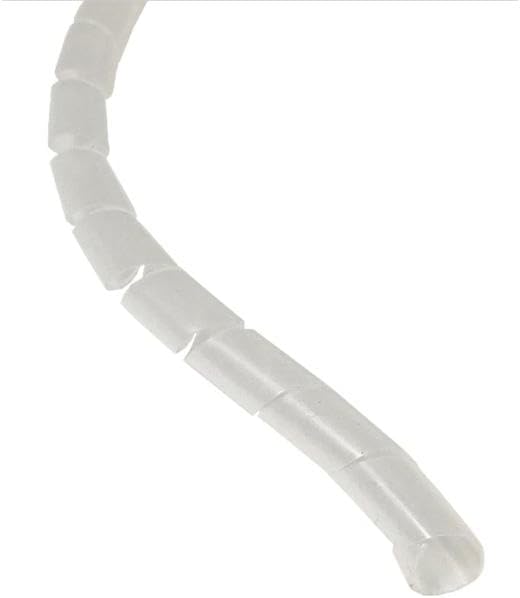 0.25 in. 50 ft. Polyethylene Spiral Wrap for Protector Wire Sleeve - Clear