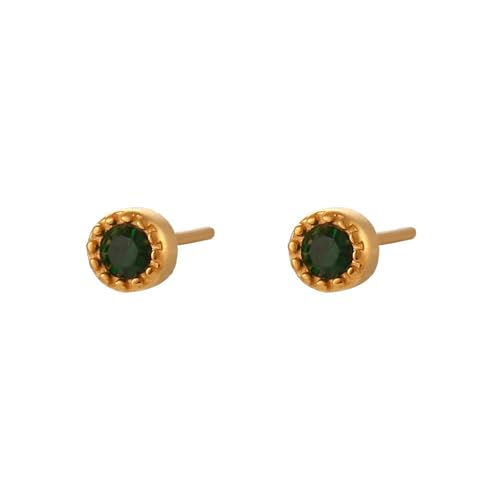 Boucles d'oreilles rondes rétro en acier pour femmes et bijoux mode