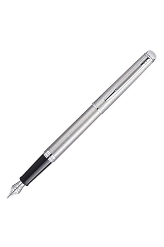 Waterman Stylo plume Hémisphère Acier C.T. avec son écrin cadeau intemporel