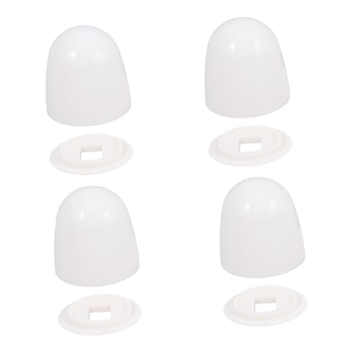 HONITANO 4 piezas Tapas para Tornillos de Inodoro de Cubiertas Reutilizables para Tornillos de Asiento de Wc Accesorios de Baño Resistentes y Compactos para Protección y Decoración