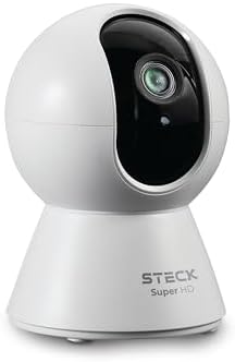 Steck, Câmera De Segurança Interna Ptz 360 Super HD (3MP), Wi-Fi,...
