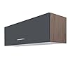 MMR Küchen-Klapphängeschrank Liverpool – Küchenschrank – 100 cm breit – Basaltgrau Matt