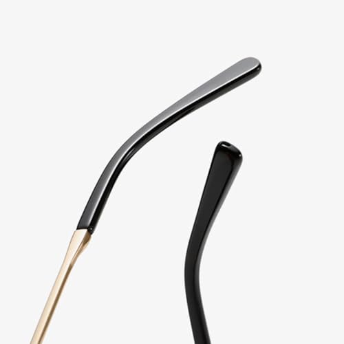 Lunettes de soleil de luxe ovales aux finitions rivets géométriques - 6