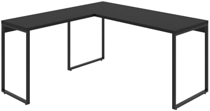 Mesa de Escritório em L Estilo Industrial 1,50mX1,50m Kuadra, Com...