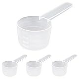 4-Piece 40ml Measuring Scoop Set – Plastic Food Scoops for Protein Powder, Cooking, Baking, and Portion Control