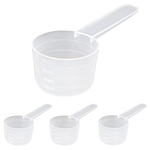 Image of 4-Piece 40ml Measuring Scoop Set – Plastic Food Scoops for Protein Powder, Cooking, Baking, and Portion Control