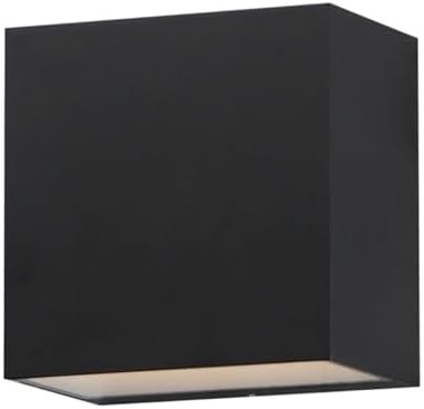ET2 Lighting E23216-BK Blok - 12W 1 LED Outdoor Wall Mount-4.75 Inches Tall and 4.75 Inches Wide, Finish Color: Black
