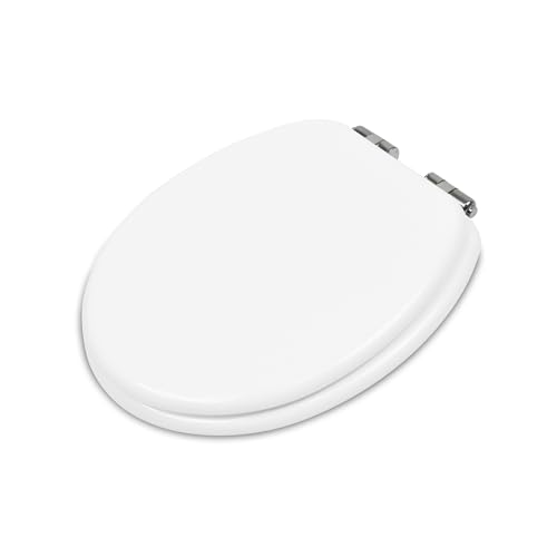 Addis Soft Close Oval shape Toilet Seat, with adjustable quick release hinges and simple universal fixings, Oval shape