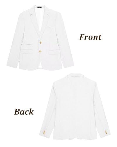 Image of Bofan Linen Boys Blazer Formal Suit Jackets for Boy Outwear Jacket & Coats for Kids Boys' Fashion Summer Wedding Outfit