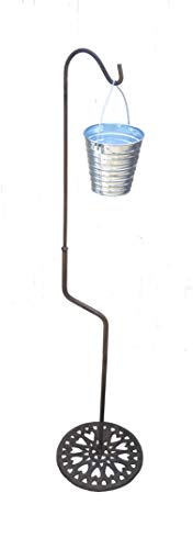 Carver's Olde Iron Portable Outdoor Shepherds Hook & Bucket Ashtray or Planter