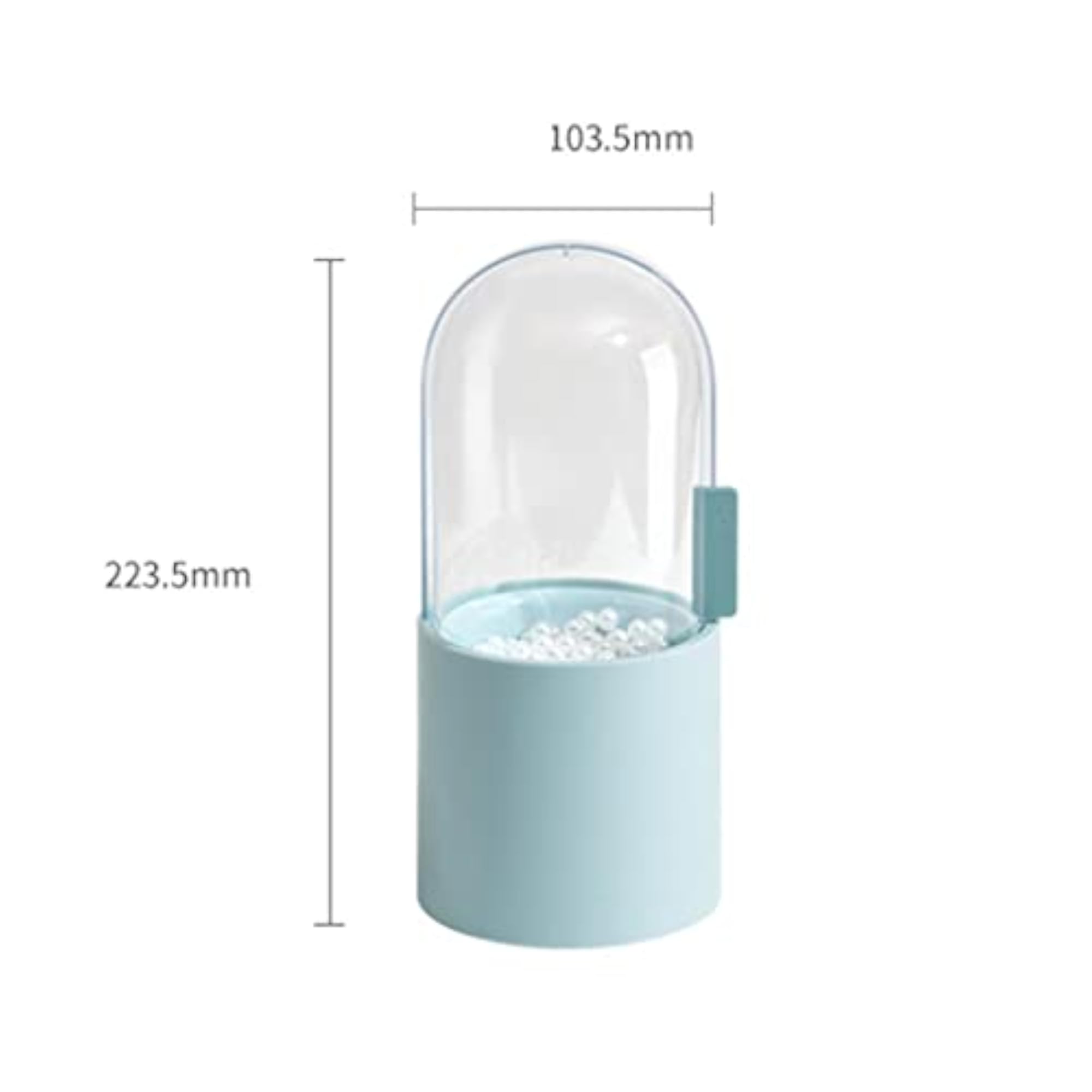 Transparent Makeup Brush Holder with Lid for Dresser