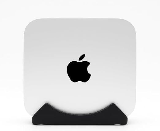Stand for Mac mini M4, Sleek Portable Desk Hub, Studio Case Cover, Black, Compatible with Mac mini M4 and Pro Accessories