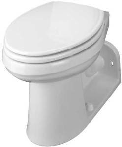 GERBER PLUMBING 21-975 282800 Maxwell Compact Elongated Ergoheight, Back Outlet Siphon Jet Toilet, Bowl