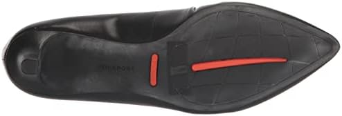 Rockport Women's Total Motion Kalila Gather Pump, Black Leather, 6 Wide | Image 3
