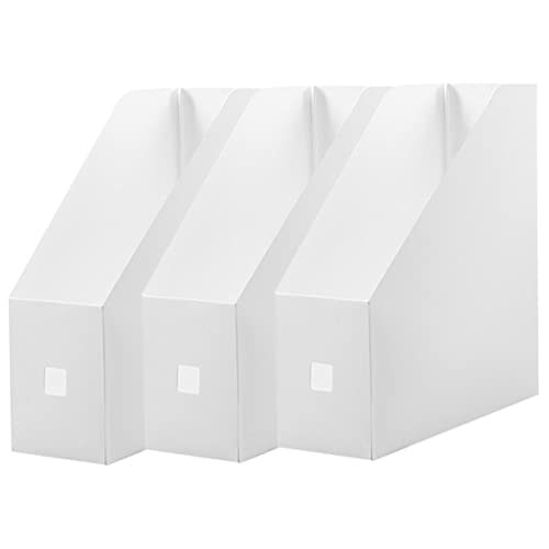 Operitacx 3個デスクオーガナイザー 書類整理ボックス 乳白半透明ファイル収