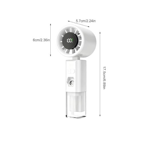 Mini ventiladores plegables de mano con pulverizador de niebla ajustable 7