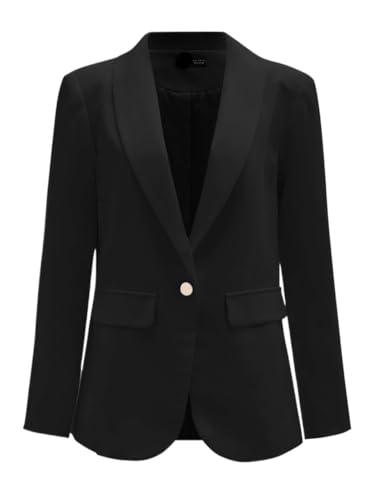Women's 2023 Fall Outfits Spring/Fall Shawl Collar Single Button Blazer Business Casual