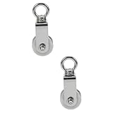 MAGICLULU 2pcs U-Groove Pulley Swivel Towing Block for Heavy Duty Lifting and Industrial Use Rustproof and Design for Efficient Load Bearing