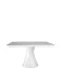 BIA Cordon Bleu 11-Inch by 6-1/4-Inch Porcelain Square Cake Stand, White