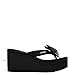 Guess Women's Damani Wedge Sandal, Black Satin 001, 7