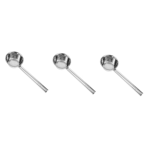 GALPADA 3 Piezas Cucharón De Agua Enchufar Automático Paraca Cucharada De Sopa Reemplazo De Tapón De Baño De Empuje Universal Cuenca Cazo Limpiadores Familiar Sello Silver Acero Inoxidable