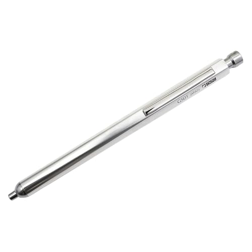Image of OHTO GS01 Ballpoint Pen 0.7mm Medium Tip Black Ink | Silver Metal Body | Smooth Writing Japanese Pen for Office & Professional Use Made In Japan