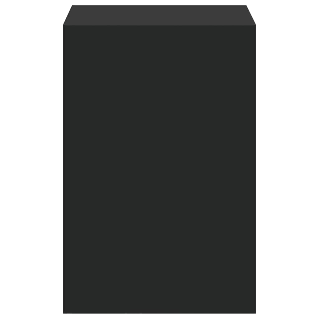 Supporto per monitor con organizer da scrivania in legno nero, 80 x 20 x 30 cm, portata 35 kg, ripiano per ufficio e home office con organizzazione ergonomica
