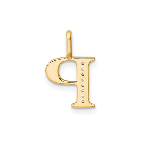 Pendentif initiale or jaune 14 carats et diamant cadeau anniversaire