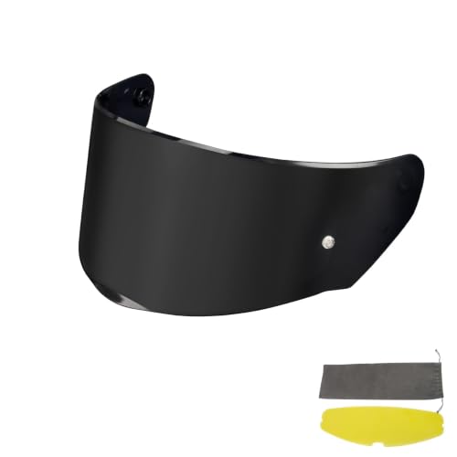 Image of PSLER Shatterproof Helmet Visor for Assault Rapid FF320 FF353,(Black&Film) | Impact-Resistant ,UV400 Protection, Motorcycle Tinted Face Shield for Assault Rapid FF320 FF353 FF328 ,Visor Replacement