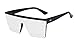 FOURCHEN Gafas de sol cuadradas de gran tamaño para mujeres y hombres de moda con marco grande