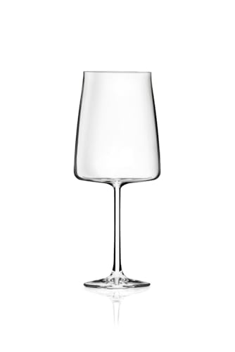 RCR Elegant Crystal Wine Glass, 65CL, 6 Count, Transparent, Tulip, Dishwasher Safe