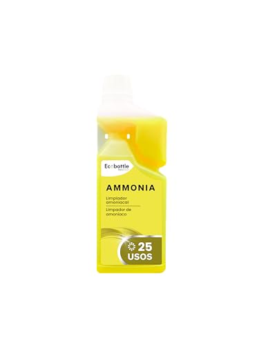 Ecobottle Hand Dose Ammonia | Limpiador Amoniacal Ultra Concentrado Formato Reutilizable | Elimina Grasa y Suciedad Difícil | Para Baños, Vestuarios y Superficies Duras | Rinde 25 Botellas - 500ml