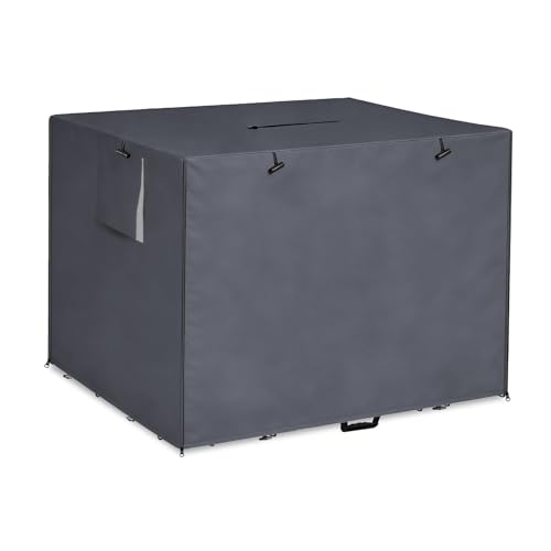 Dalema 42Inch Wire Dog Crate Cover,Durable Windproof Privacy Polyester Pet Kennel Covers,Breathable Blackout Cover for 1/2/3 Door Dog Cage. (42" L x 28" W x 30" H,Grey)
