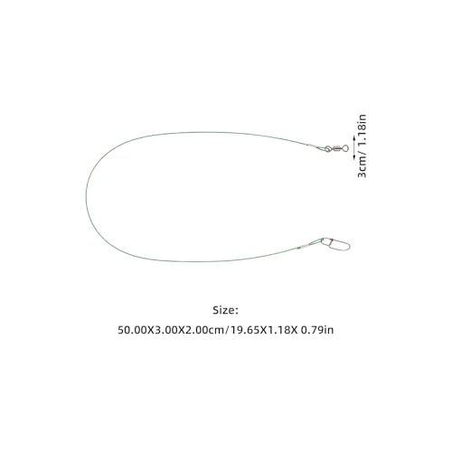 10 piezas líderes de pesca acero inoxidable 150 lb miniatura 2