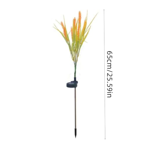 2Pc Christmas Decorations Outdoor Solar Rice Spike Pathway Light Fall Decor - image 2