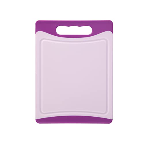 MaxxGoods Planche à découper utilisable sur Les Deux Faces, 20 x 15 x 8 cm, antibactérien, de qualité Alimentaire Aubergine Cover