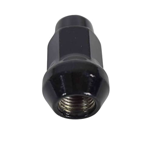 Image of MASSFX 16-Pack Durable Black 17mm Hex Lug Nuts, 35mm Length, & 12x1.25 Thread - Heavy Duty Replacement Lug Nuts for Golf Cart Wheels, Fits Most EZGO, Club Car & Yamaha Golf Cart Wheels