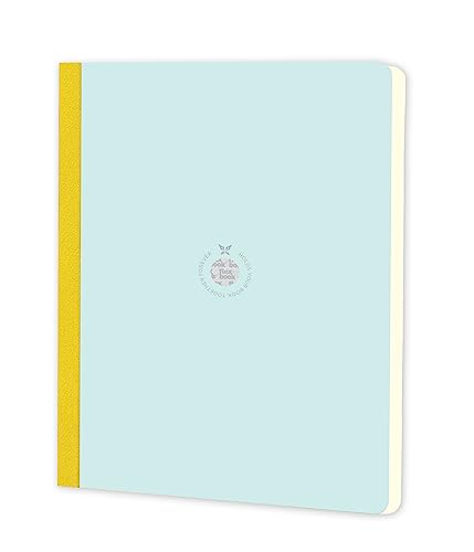 Image of flexbook Smartbook Notebook Ruled Light Blue /Green | A4 | 21x29cm | 160 pages | 70gsm Fabriano Ivory Paper | Colorful Eco Paper Cover | with Yellow linen spine