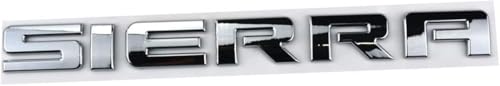 Image of 4Pc Sierra SLE Letter Emblem 3D Badge Front Door /Rear Tailgate Replacement for Sierra (Chrome)